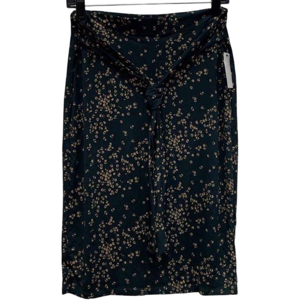 Halogen Green Split‎ Dot Tie Front Midi Skirt Size Small NWT Nordstrom